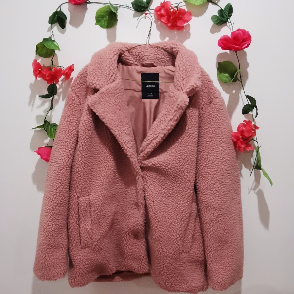 🌸 Pink Teddy Bear Jacket 🌸